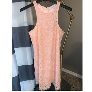 Lovers + Friends Pink Caspian Lace Shift Dress